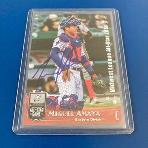 Grandstand, Miguel Amaya Baseball Card, Autographed